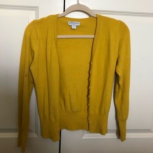 Yellow cardigan